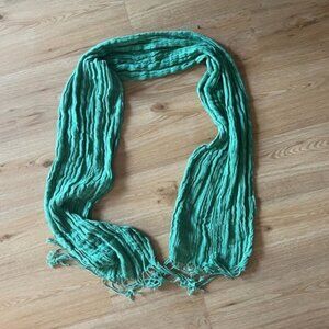 Green Fringe Scarf